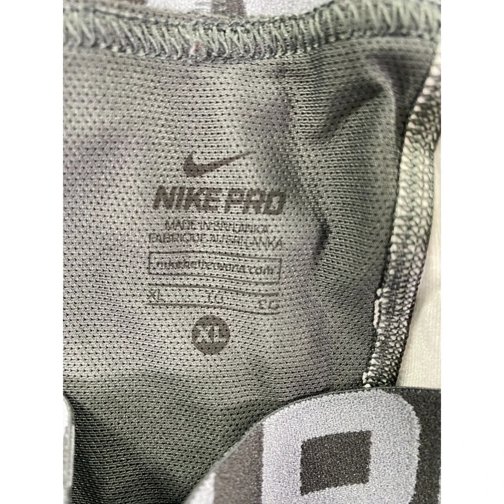 Nike Pro Gray Black Camo Compression Leggings Men's XL Dri Fit Workout Gym